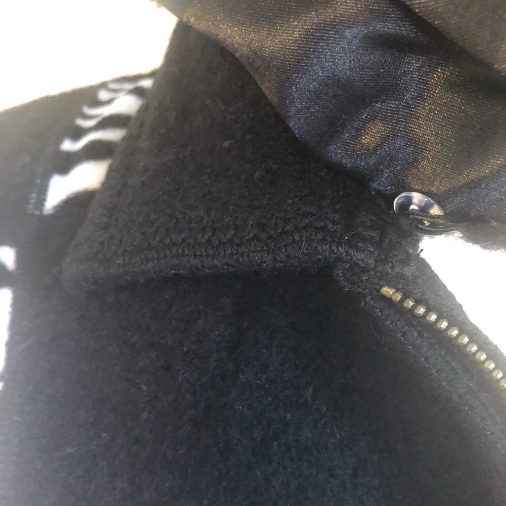 Tally Ho Black Wool Vest w/leopard patchwork & faux fur detachable collar Size M - Picture 7 of 15